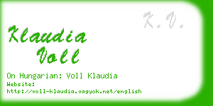 klaudia voll business card